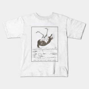 Ostrich with its head in the sand Kids T-Shirt